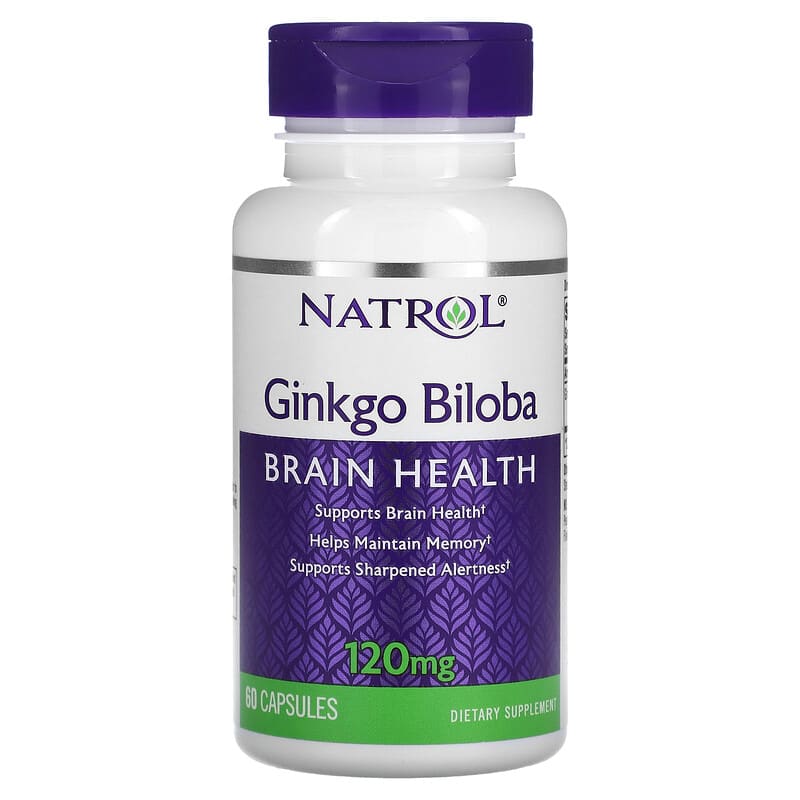 Natrol Ginkgo Biloba 120 mg 60 Capsules 3 Natrol Ginkgo Biloba 120 mg 60 Capsules 047469007683