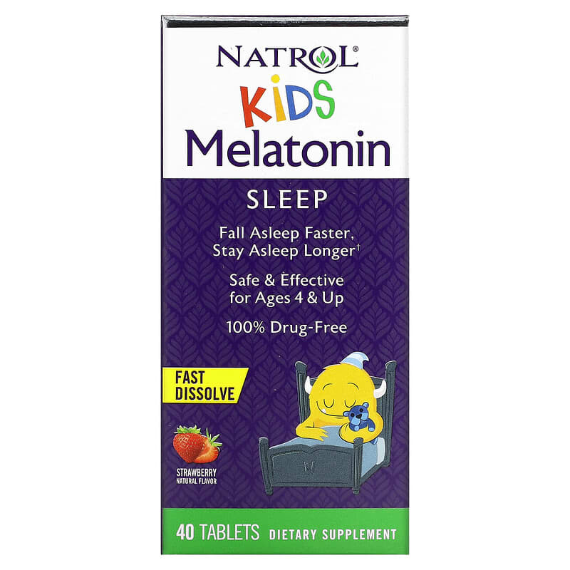 Natrol Kids Melatonin Ages 4 & Up Strawberry 40 Tablets 3 Natrol Kids Melatonin Ages 4 & Up Strawberry 40 Tablets 047469075293