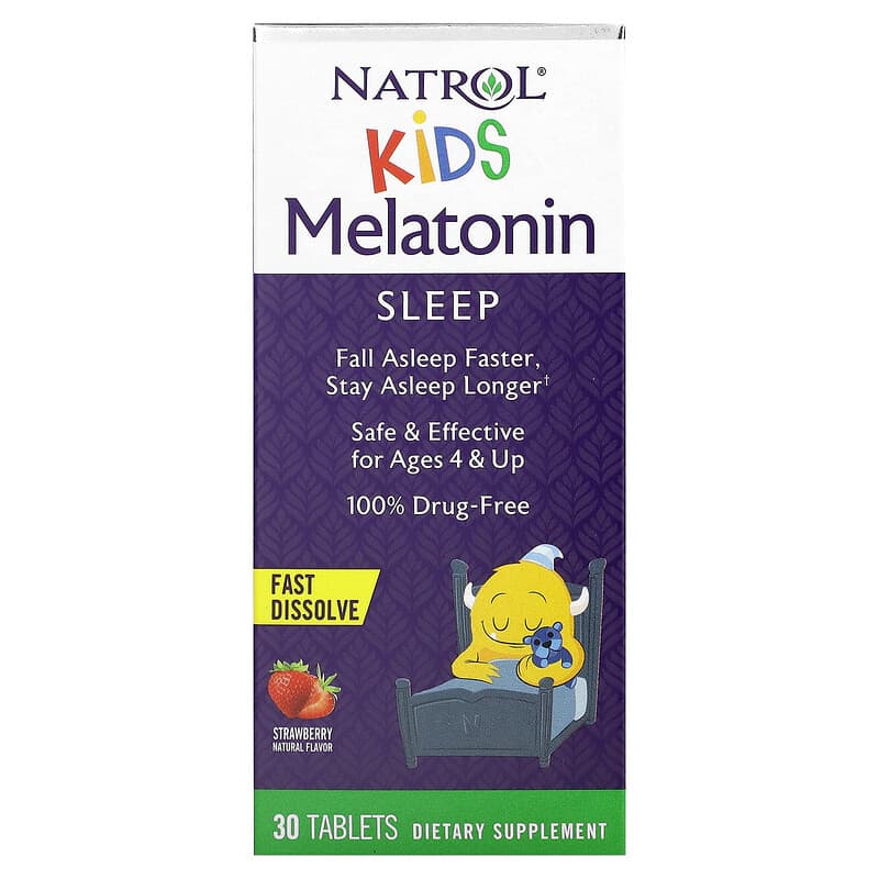 Natrol Kids Melatonin Fast Dissolve Ages 4 & Up Strawberry 30 Tablets 3 Natrol Kids Melatonin Fast Dissolve Ages 4 & Up Strawberry 30 Tablets 047469076979