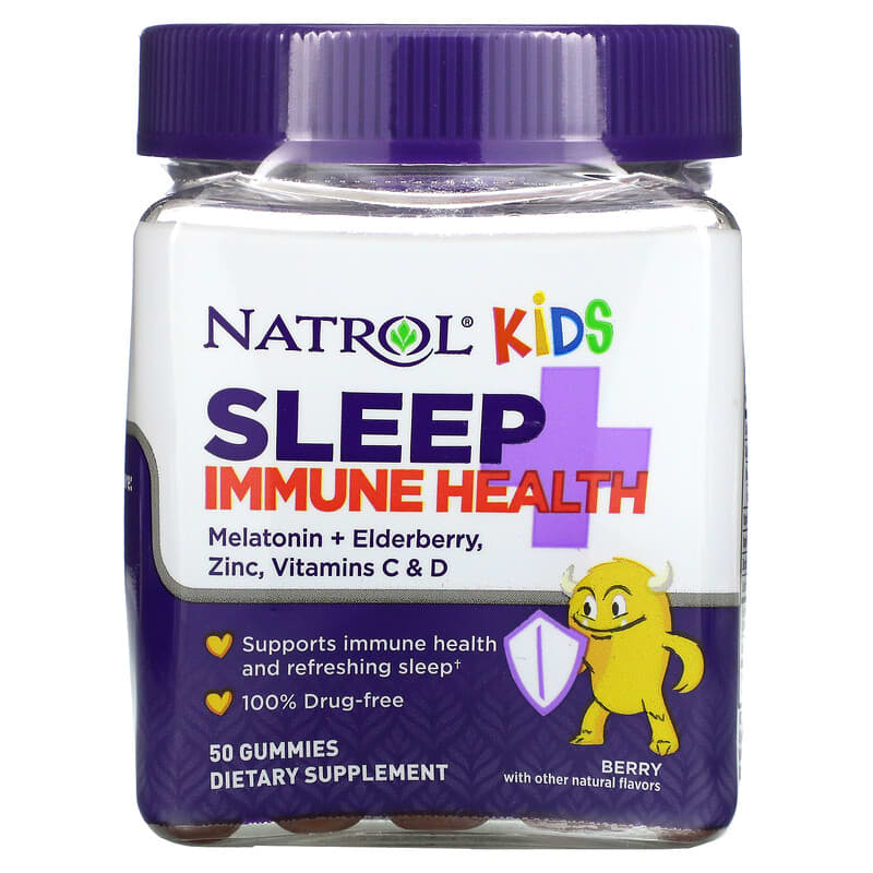 Natrol Kids Sleep + Immune Health Berry 50 Gummies 3 Natrol Kids Sleep + Immune Health Berry 50 Gummies 047469077822