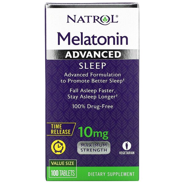 Mua Natrol Melatonin Advanced Sleep Time Release 10 mg 100 viên giảm giá rẻ Hà nội TPHCM