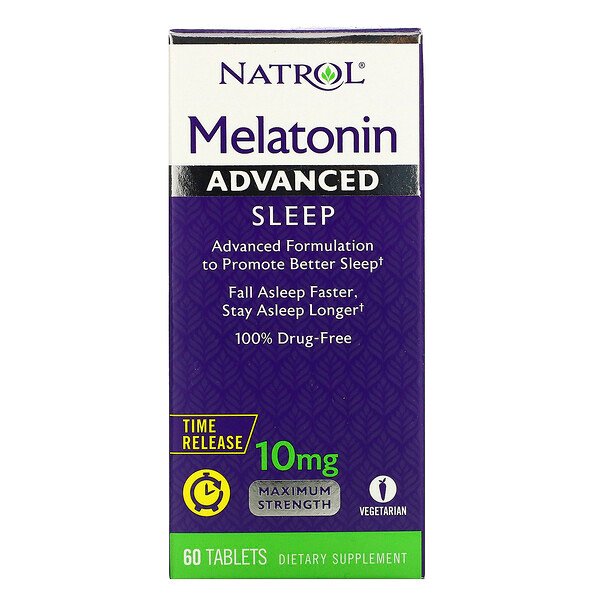 Mua Natrol Melatonin Advanced Sleep Time Release 10 mg 60 viên giảm giá rẻ Hà nội TPHCM