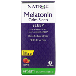 Mua Natrol Melatonin Calm Sleep Fast Dissolve Strawberry 60 viên giảm giá rẻ Hà nội TPHCM