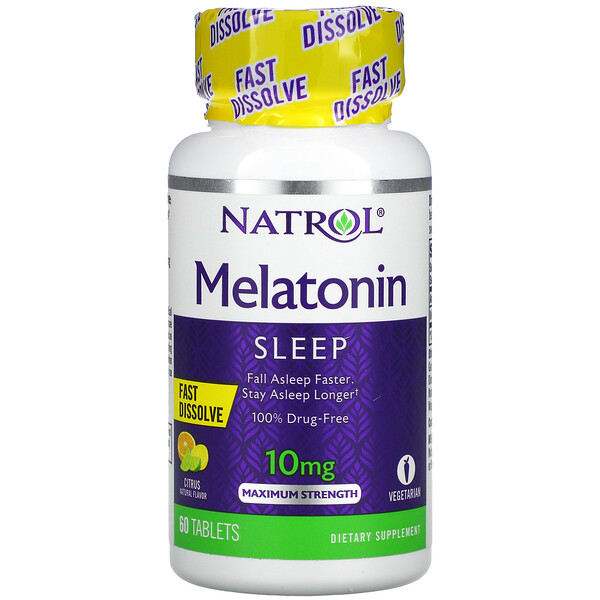 Mua Natrol Melatonin Fast Dissolve Maximum Strength Citrus 10 mg 60 viên giảm giá rẻ Hà nội TPHCM