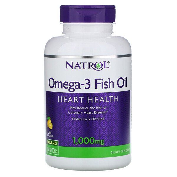 Natrol Omega-3 Fish Oil Natural Lemon Flavor 1,000 mg 150 Softgels 3 natrol omega 3 fish oil natural lemon flavor 1 000 mg 150 softgels 2242