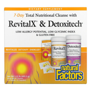 Mua Natural Factors 7-Day Total Nutritional Cleansing with RevitalX & Detoxitech 1.33 lb 603.5 g giảm giá rẻ Hà nội TPHCM