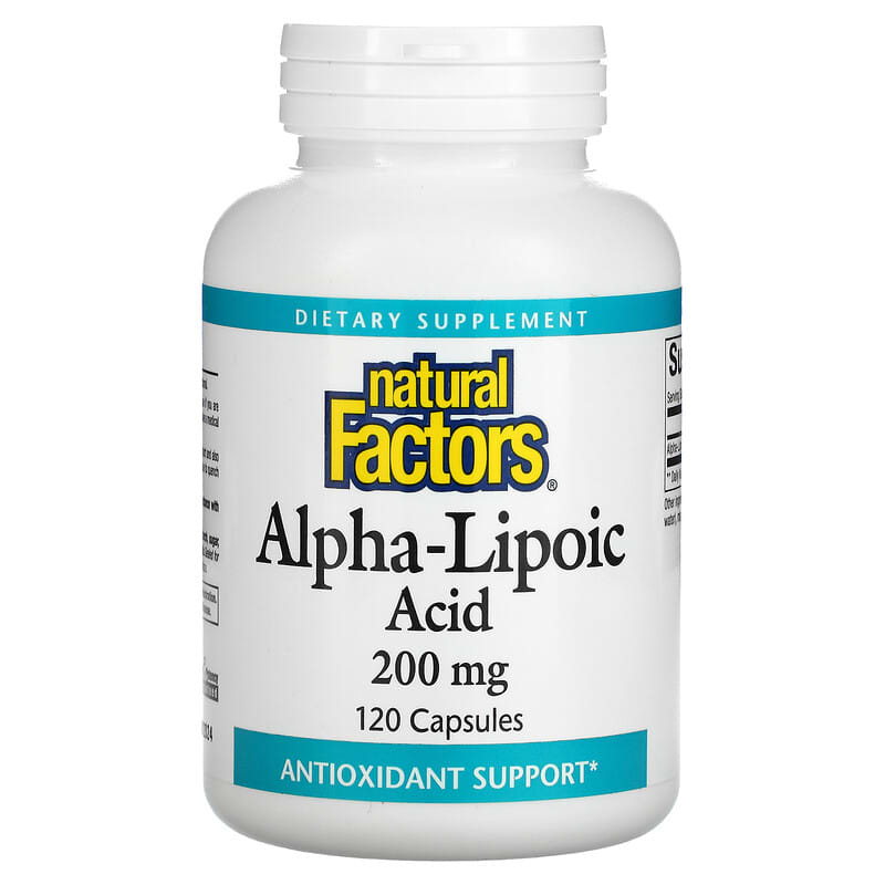 Natural Factors Alpha-Lipoic Acid 200 mg 120 Capsules 3 Natural Factors Alpha-Lipoic Acid 200 mg 120 Capsules 068958020990