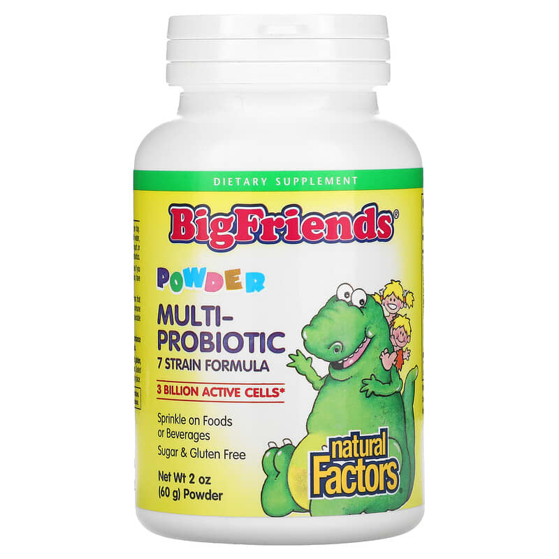 Natural Factors BigFriends Multi-Probiotic Powder 3 Billion 2 oz (60 g) 3 Natural Factors BigFriends Multi-Probiotic Powder 3 Billion 2 oz (60 g) 068958018515