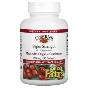 Mua Natural Factors CranRich Super Strength Cranberry Concentrate 500 mg 90 Softgels giảm giá rẻ Hà nội TPHCM