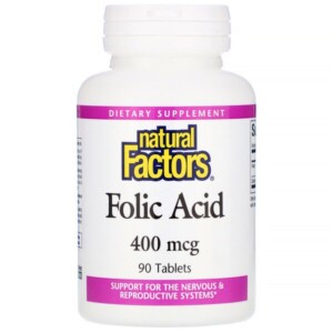 Mua Natural Factors Folic Acid 400 mcg 90 viên giảm giá rẻ Hà nội TPHCM