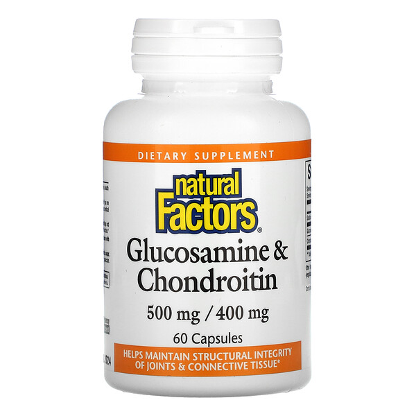 Natural Factors Glucosamine 500 mg Chondroitin 400 mg 60 viên 3 natural factors glucosamine 500 mg chondroitin 400 mg 60 capsules 105666