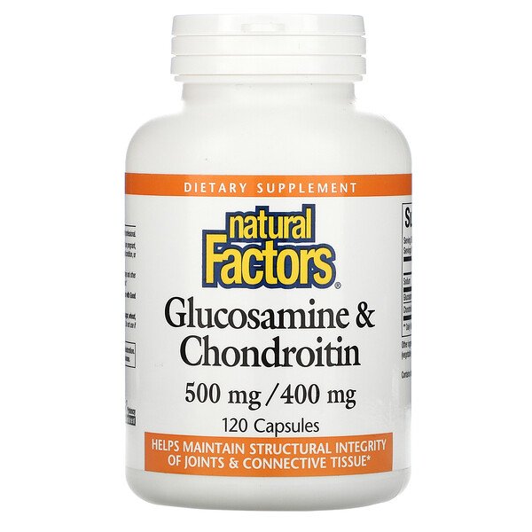 Natural Factors Glucosamine & Chondroitin 500 mg/400 mg 120 viên 3 natural factors glucosamine chondroitin 500 mg 400 mg 120 capsules 2591