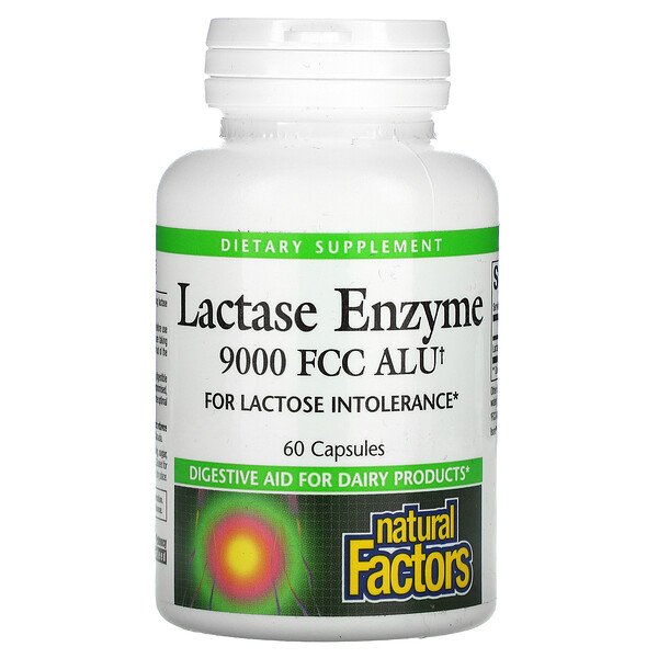 Natural Factors Lactase Enzyme 9,000 FCC ALU 60 viên 3 natural factors lactase enzyme 9 000 fcc alu 60 capsules 2596