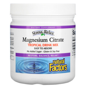 Mua Natural Factors Magnesium Citrate Tropical Drink Mix 8.8 oz 250 g giảm giá rẻ Hà nội TPHCM