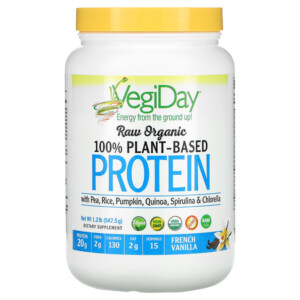 Mua Natural Factors Raw Organic 100% Plant-Based Protein French Vanilla 1.2 lb 547.5 g giảm giá rẻ Hà nội TPHCM