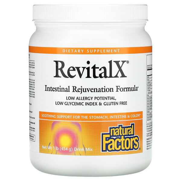Natural Factors RevitalX Intestinal Rejuvenation Formula Drink Mix 1 lb (454 g) 3 Mua Natural Factors RevitalX Intestinal Rejuvenation Formula Drink Mix 1 lb 454 g giảm giá rẻ Hà nội TPHCM