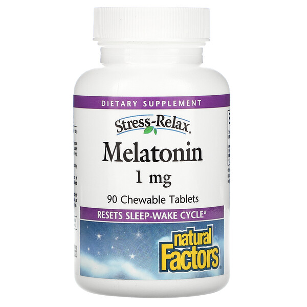 Mua Natural Factors Stress-Relax Melatonin 1 mg 90 viên nhai giảm giá rẻ Hà nội TPHCM