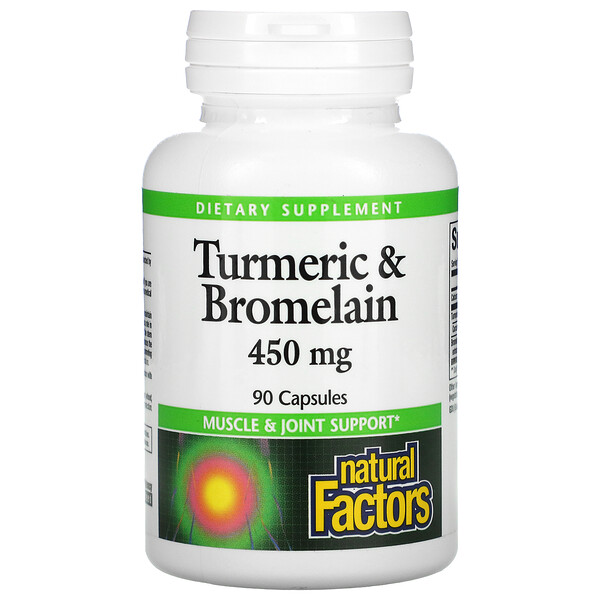 Natural Factors Turmeric & Bromelain 450 mg 90 Capsules 3 Mua Natural Factors Turmeric & Bromelain 450 mg 90 viên giảm giá rẻ Hà nội TPHCM