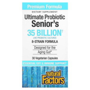 Natural Factors Ultimate Probiotic Senior's 35 Billion CFUs 30 Vegetarian Capsules 068958018140