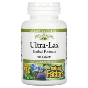 Natural Factors Ultra-Lax Herbal Formula 90 Tablets 068958041100