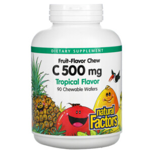 Mua Natural Factors Vitamin C Tropical 500 mg 90 Chewable Wafers giảm giá rẻ Hà nội TPHCM