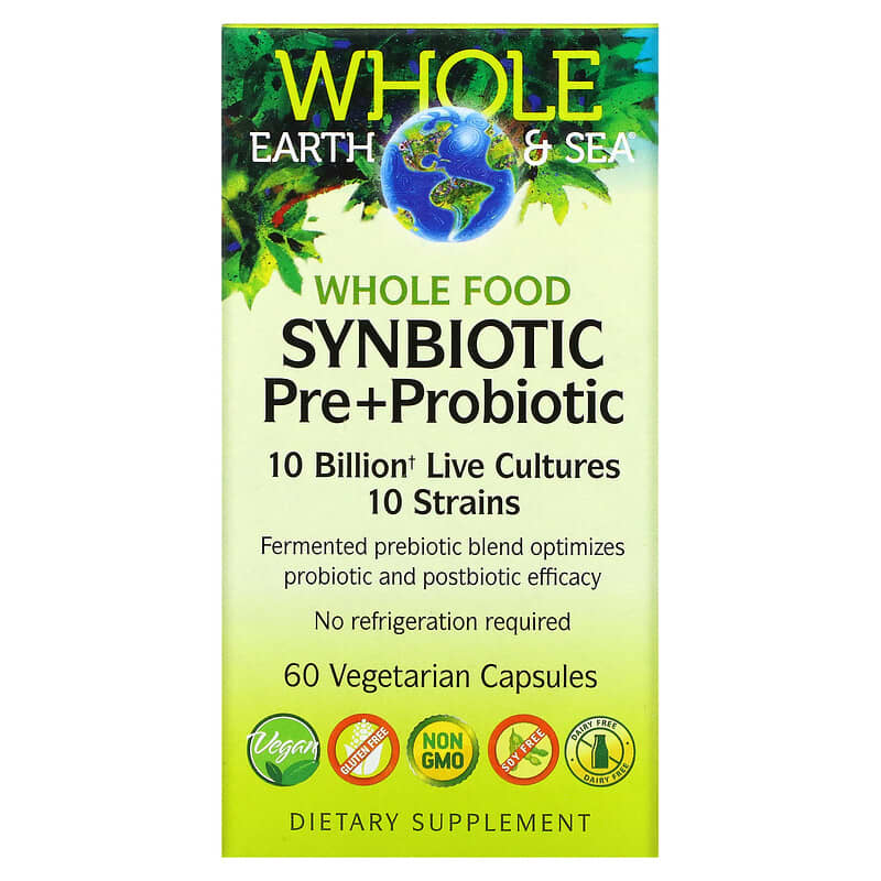 Natural Factors Whole Earth & Sea Whole Food Synbiotic Pre+Probiotic 10 Billion 60 Vegetarian Capsules 3 Natural Factors Whole Earth & Sea Whole Food Synbiotic Pre+Probiotic 10 Billion 60 Vegetarian Capsules 068958355566