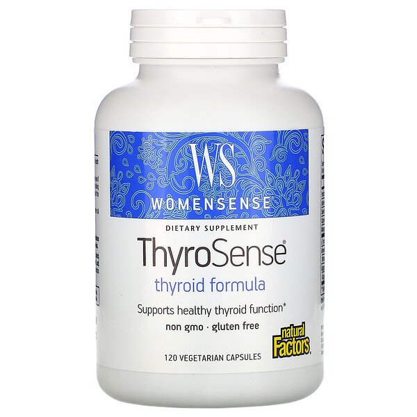 Natural Factors WomenSense ThyroSense Thyroid Formula 120 viên 6 natural factors womensense thyrosense thyroid formula 120 vegetarian capsules 16251