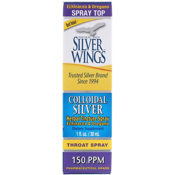 Natural Path Silver Wings Colloidal Silver Herbal Tincture Spray 150 PPM 1 fl oz (30 ml) 3 Mua Natural Path Silver Wings Colloidal Silver Herbal Tincture Throat Spray 150 PPM 1 oz 30 ml giảm giá rẻ Hà nội TPHCM