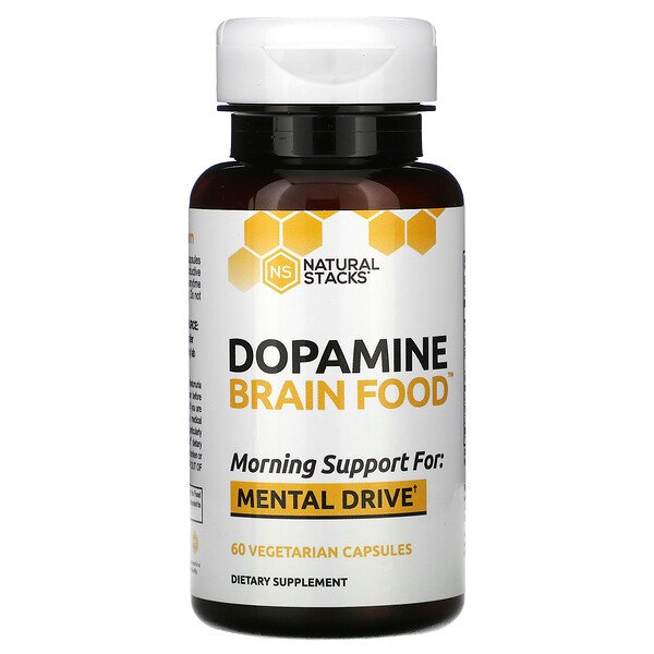 Natural Stacks Dopamine Brain Food 60 viên 3 natural stacks dopamine brain food 60 vegetarian capsules 104494