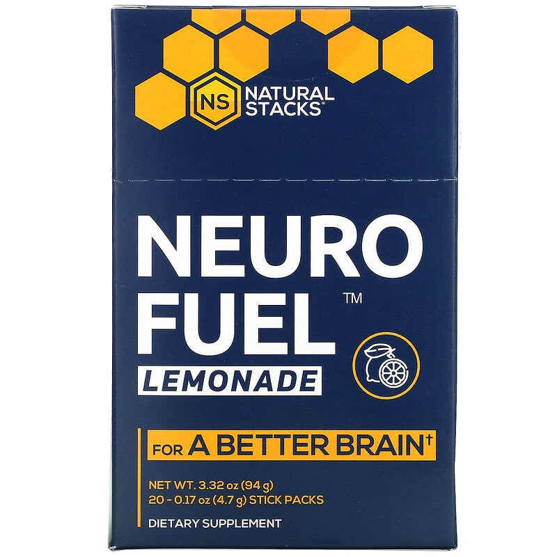 Natural Stacks Neuro Fuel Lemonade 20 Stick Packs 0.17 oz (4.7g) 6 natural stacks neuro fuel lemonade 20 stick packs 0 17 oz 4 7 g each 104497