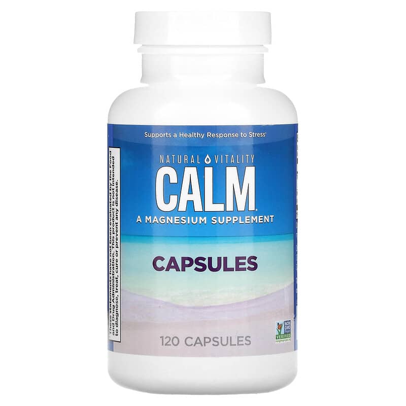Natural Vitality CALM Magnesium 120 Capsules 3 Natural Vitality CALM Magnesium 120 Capsules 183405043992