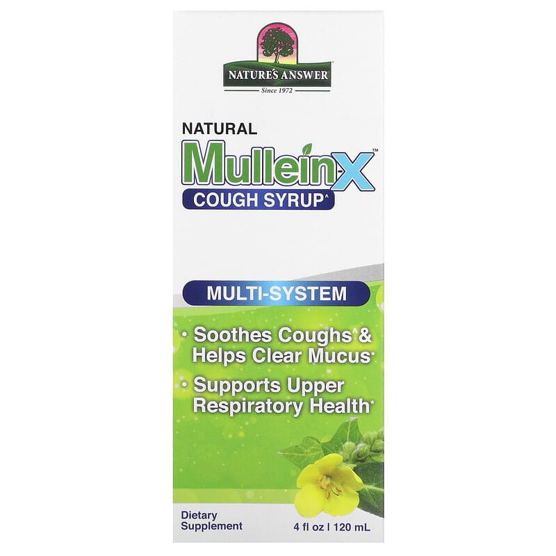 Nature's Answer Natural Mullen-X Cough Syrup Multi-System 4 fl oz (120 ml) 3 Nature's Answer Natural Mullen-X Cough Syrup Multi-System 4 fl oz (120 ml) 083000262531