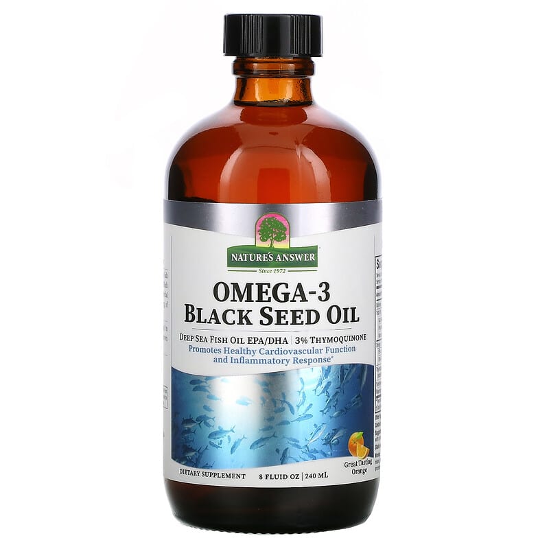 Nature's Answer Omega-3 with Black Seed Oil Orange 8 oz (240ml) 6 nature s answer omega 3 with black seed oil orange 8 fl oz 240 ml 99066