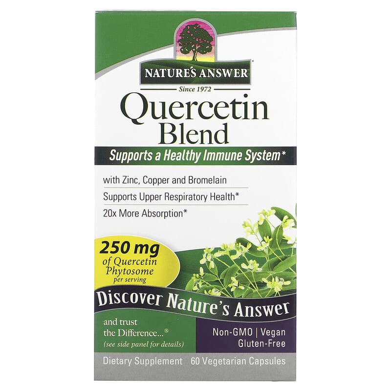 Nature's Answer Quercetin Blend 250 mg 60 Vegetarian Capsules 3 Nature's Answer Quercetin Blend 250 mg 60 Vegetarian Capsules 083000165313