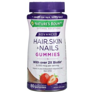Mua Nature's Bounty Advanced Hair Skin & Nails Gummies Strawberry 80 Gummies giảm giá rẻ Hà nội TPHCM
