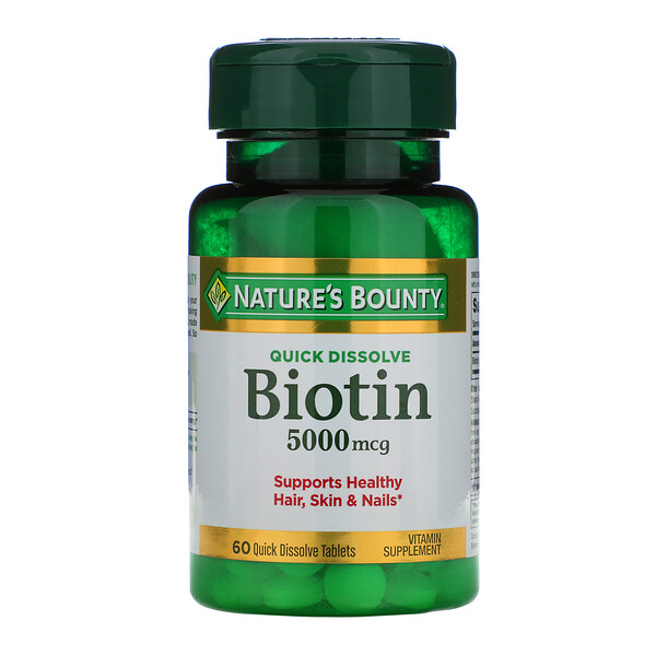 Nature's Bounty Biotin 5,000 mcg 60 Quick Dissolve viên 3 nature s bounty biotin 5 000 mcg 60 quick dissolve tablets 67810