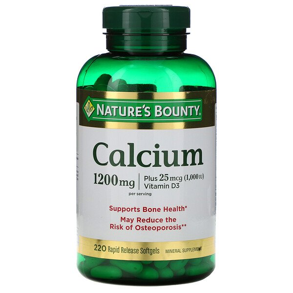 Mua Nature's Bounty Calcium Plus Vitamin D3 600 mg 220 Rapid Release Softgels giảm giá rẻ Hà nội TPHCM