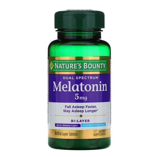 Mua Nature's Bounty Dual Spectrum Melatonin 5 mg 60 Bi-Layer viên giảm giá rẻ Hà nội TPHCM