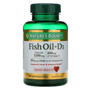 Mua Nature's Bounty Fish Oil + D3 90 Rapid Release Softgels giảm giá rẻ Hà nội TPHCM