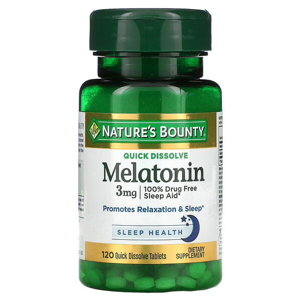 Mua Nature's Bounty Melatonin Natural Cherry 3 mg 120 Quick Dissolve viên giảm giá rẻ Hà nội TPHCM