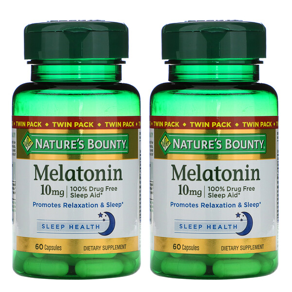 Nature's Bounty Melatonin Twin Pack 10 mg 60 Capsules Each 3 Mua Nature's Bounty Melatonin Twin Pack 10 mg 60 viên Each giảm giá rẻ Hà nội TPHCM
