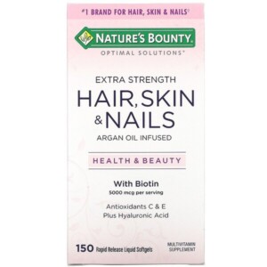 Mua Nature's Bounty Optimal Solutions Extra Strength Hair Skin & Nails 150 Rapid Release Liquid Softgels giảm giá rẻ Hà nội TPHCM