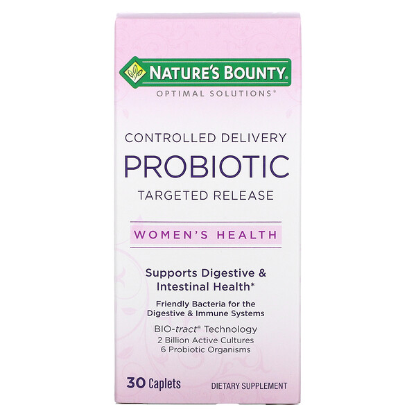 Nature's Bounty Optimal Solutions Women's Health Controlled Delivery Probiotic 30 Caplets 3 nature s bounty optimal solutions women s health controlled delivery probiotic 30 caplets 62068