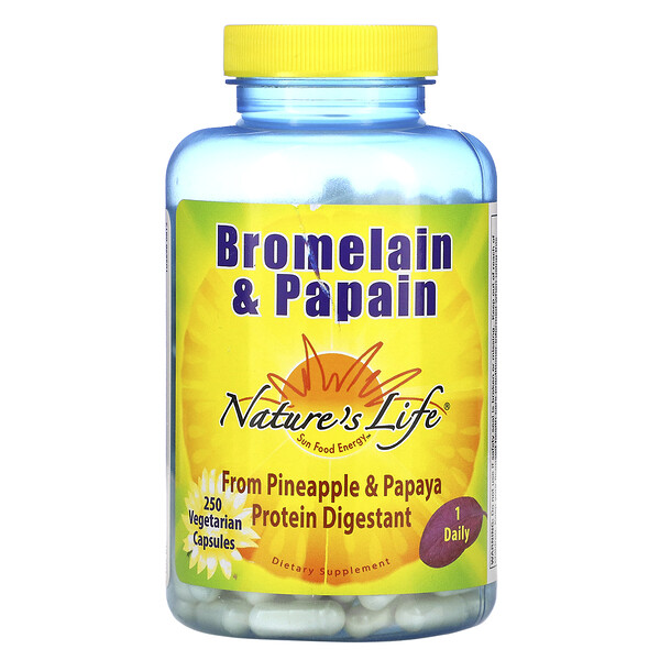 Nature's Life Bromelain & Papain 250 viên 3 nature s life bromelain papain 250 veggie caps 24015