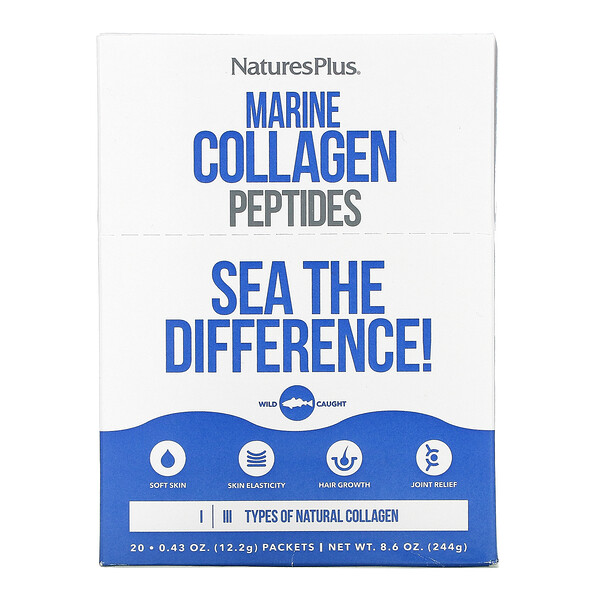 Mua Nature's Plus Marine Collagen Peptides 20 Stick Packets 0.43 oz 12.2 g Each giảm giá rẻ Hà nội TPHCM