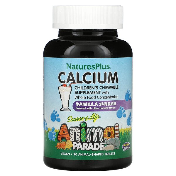 Mua Nature's Plus Source of Life Animal Parade Calcium Children's Chewable Supplement Vanilla Sundae 90 Animal-Shaped viên giảm giá rẻ Hà nội TPHCM