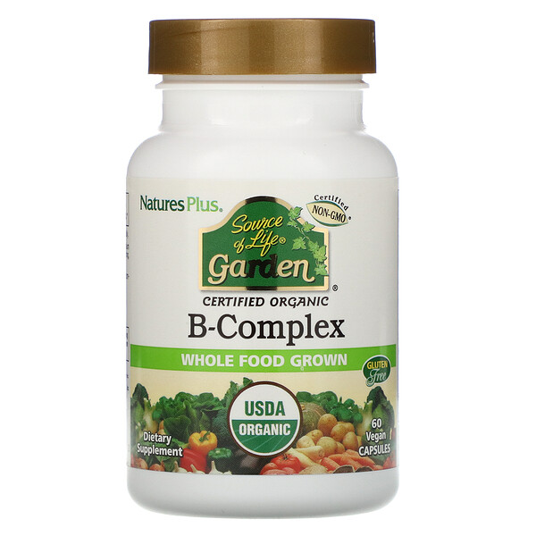 NaturesPlus Source of Life Garden Organic B-Complex 60 Vegan Capsules 2 Mua Nature's Plus Source of Life Garden Certified Organic B-Complex 60 Vegan viên giảm giá rẻ Hà nội TPHCM