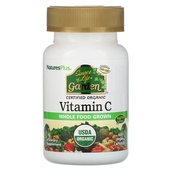 NaturesPlus Source of Life Garden Vitamin C 60 Vegan Capsules 2 Mua Nature's Plus Source of Life Garden Certified Organic Vitamin C 60 Vegan viên giảm giá rẻ Hà nội TPHCM