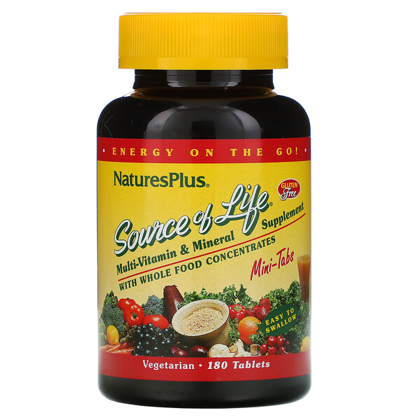 NaturesPlus Source of Life Multi-Vitamin & Mineral Supplement with Whole Food Concentrates 180 Tablets 2 Mua Nature's Plus Source of Life Multi-Vitamin & Mineral Supplement with Whole Food Concentrates 180 Mini viên giảm giá rẻ Hà nội TPHCM