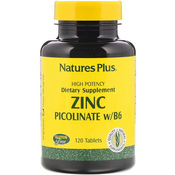 Nature's Plus Zinc Picolinate w/B-6 120 viên 3 nature s plus zinc picolinate w b 6 120 tablets 7619